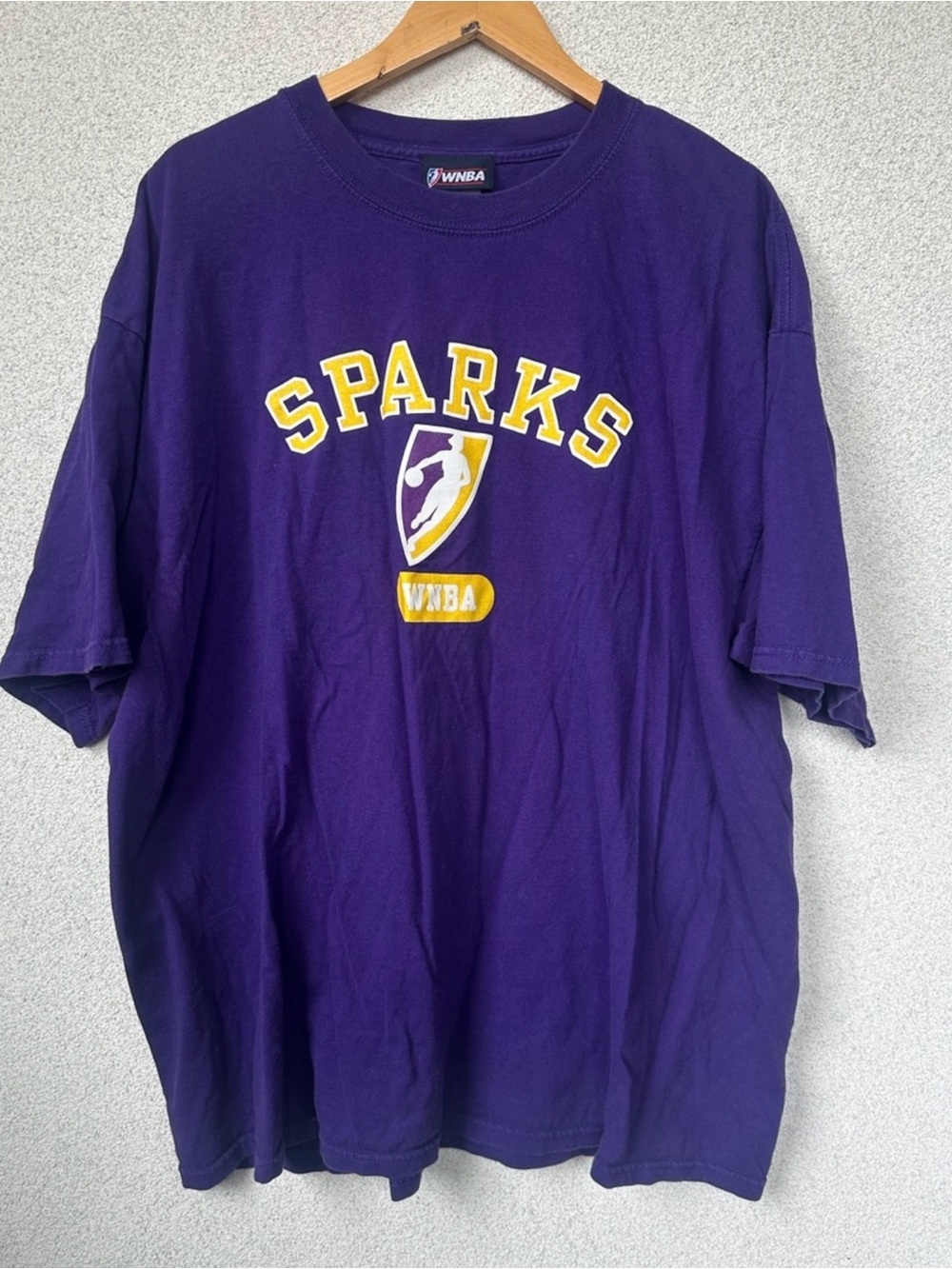 Vintage Los Angeles Sparks WNBA Purple Graphic T-Shirt XXL Basketball Tee